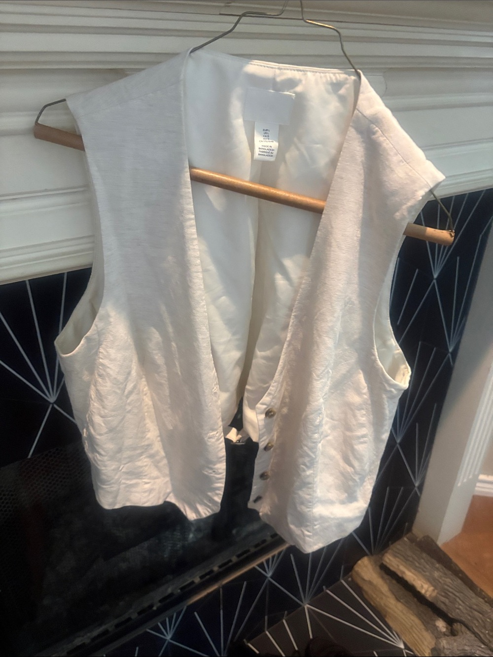 H&M Cream Button-Front Women's Vest